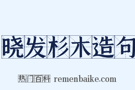 晓发杉木造句是什么意思的图片